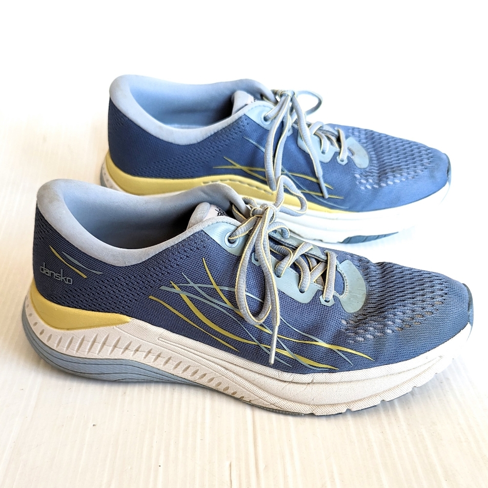DANSKO Pace women's mesh lace-up walking sneakers Blue Shoes Size 40